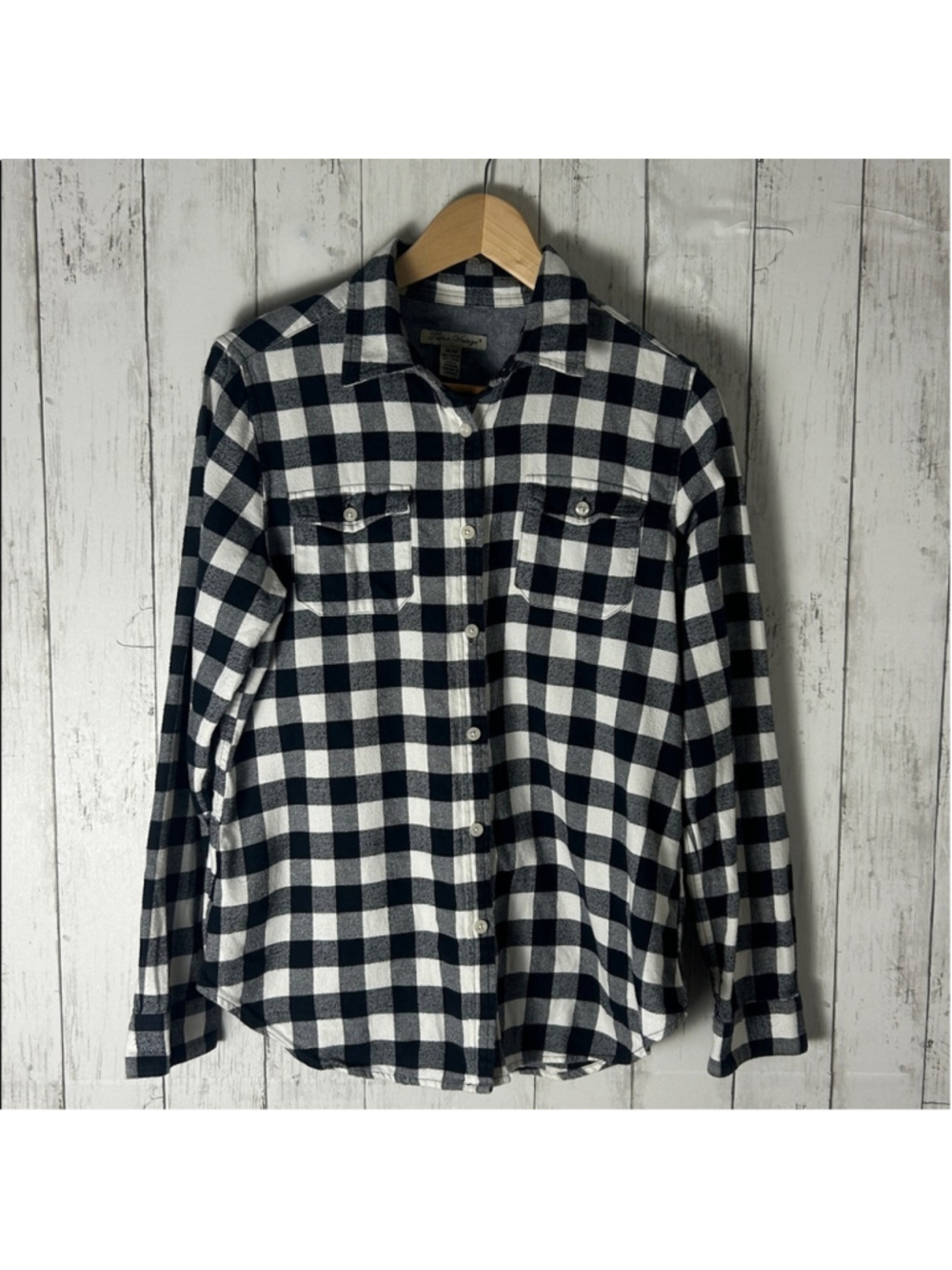 Tailor Vintage flannel Shirt men’s medium plaid comfort 100% cotton western
